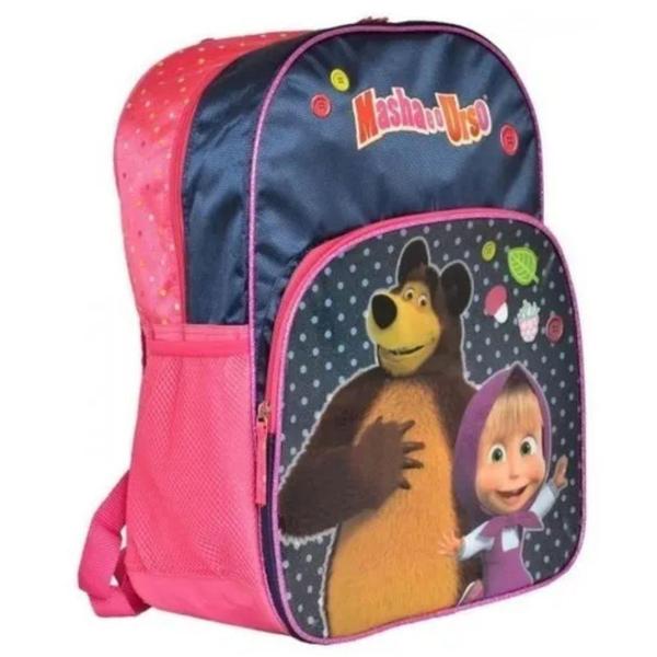 Imagem de Mochila Escolar Infantil Costas Reforçada Masha e o Urso - Santino