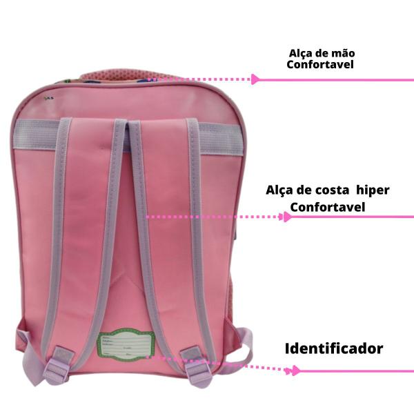 Imagem de Mochila Escolar Infantil De Costas Para Menina Tamanho Grande