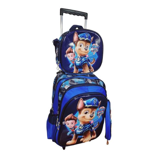 Imagem de Mochila Escolar Infantil De Rodinhas 3d Patrula Sonic E Mickey