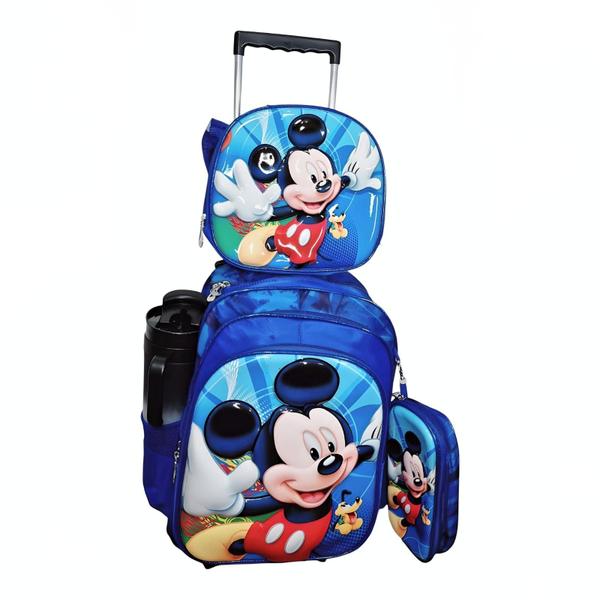 Imagem de Mochila Escolar Infantil De Rodinhas 3d Patrula Sonic E Mickey