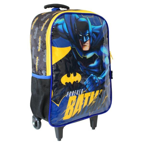 Imagem de Mochila Escolar Infantil De Rodinhas Do Batman Luxcel Azul