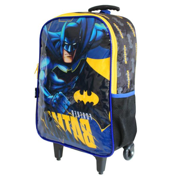 Imagem de Mochila Escolar Infantil De Rodinhas Do Batman Luxcel Azul