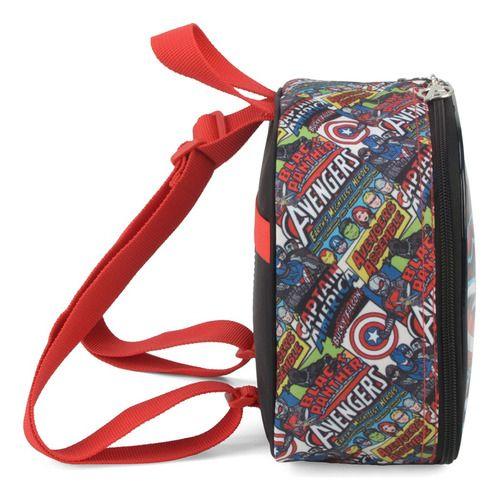 Imagem de Mochila Escolar Infantil de Rodinhas + Lancheira Térmica, Vermelho, Marvel Vingadores, Avengers