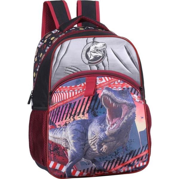 Imagem de Mochila Escolar Infantil Dinossauro Dino T Rex + Lancheira Térmica + Estojo