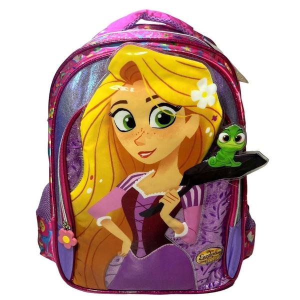 Imagem de Mochila Escolar Infantil G Costas Personagem Princesa Rapunzel - Enrolados - Disney