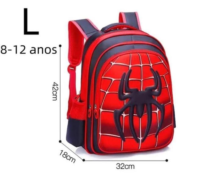 Imagem de Mochila Escolar Infantil Impermeável Forte Homem Aranha