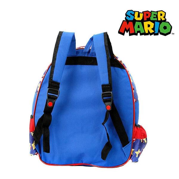 Imagem de Mochila Escolar Infantil Jogo Mario Bros De Costas