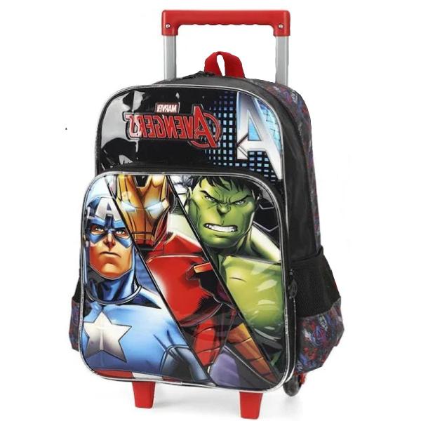 Imagem de Mochila Escolar Infantil Juvenil Menino Rodinhas Marvel