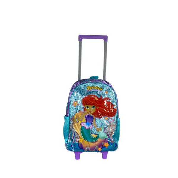 Imagem de Mochila Escolar Infantil + Lancheira + Estojo Pequena Sereia Clio SR23110