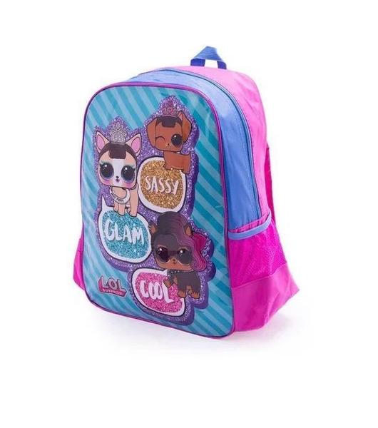 Imagem de Mochila Escolar Infantil Lol Surprise Pets de Costas Azul