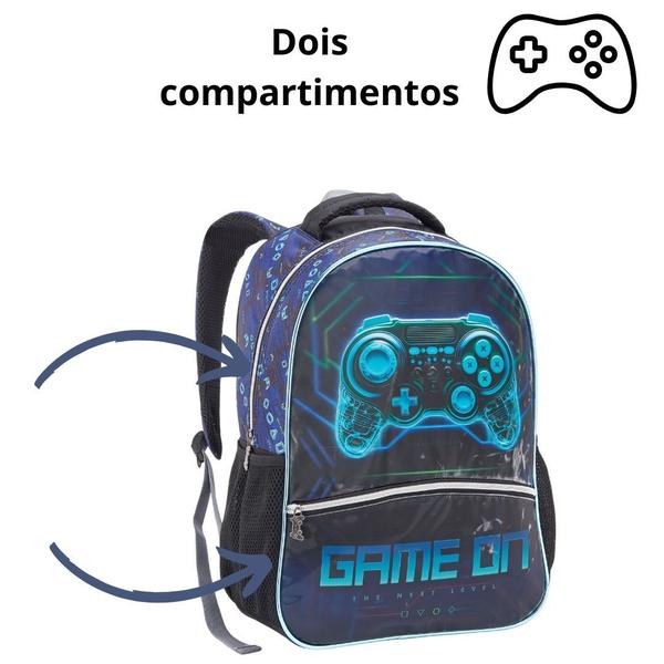 Imagem de Mochila Escolar Infantil Masculino Game