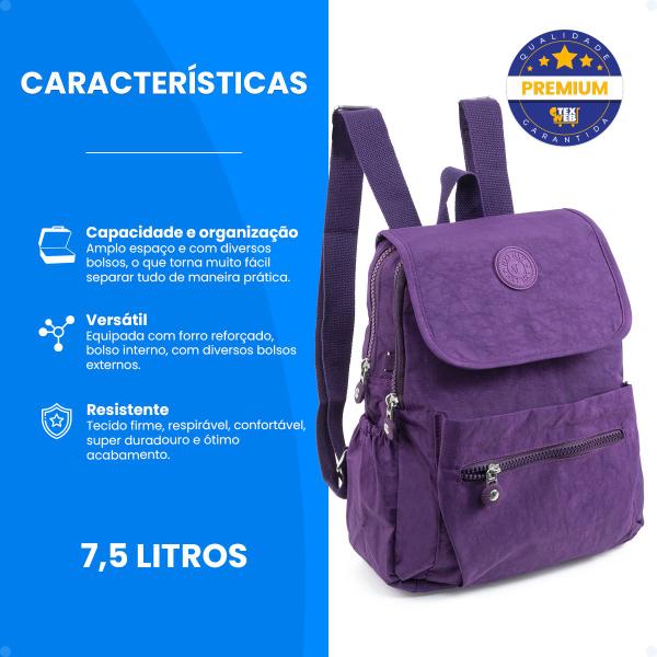 Imagem de Mochila Escolar Infantil Menina Reforçada S/ Desenho Juvenil