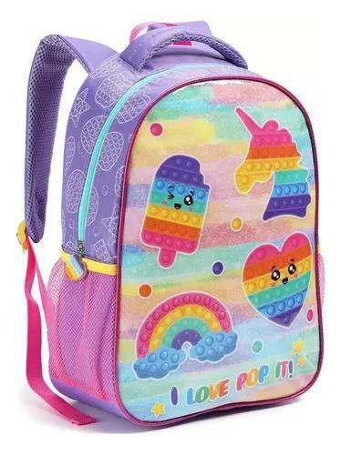 Imagem de Mochila Escolar Infantil Meninas It Pop Tie Dye Costas Tam G