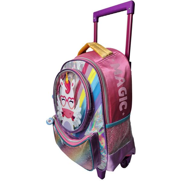 Imagem de Mochila Escolar Infantil Meninas Unicórnio Rosa