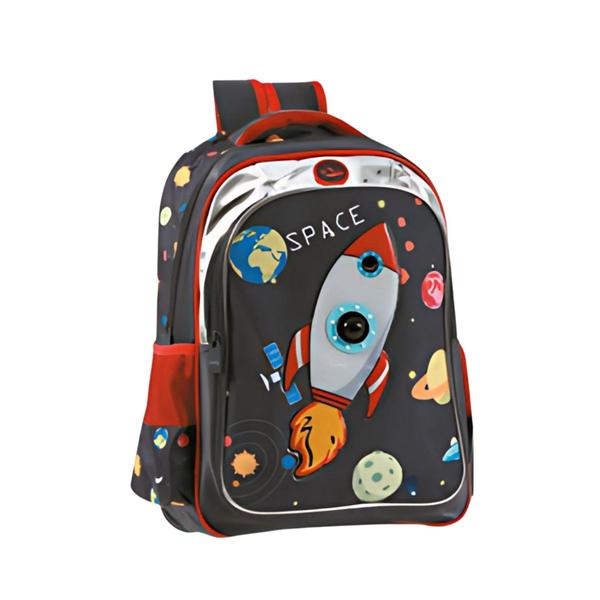 Imagem de Mochila Escolar Infantil Menino Space Tam Grande Reforçada