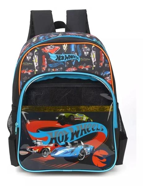 Imagem de Mochila Escolar Infantil Meninos Costas Carro Hot Wheels G