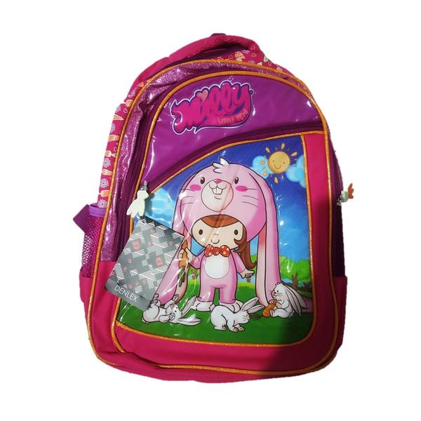 Imagem de Mochila Escolar Infantil Milly Little Pets com 3 Compartimentos e 2 Bolsos Laterais