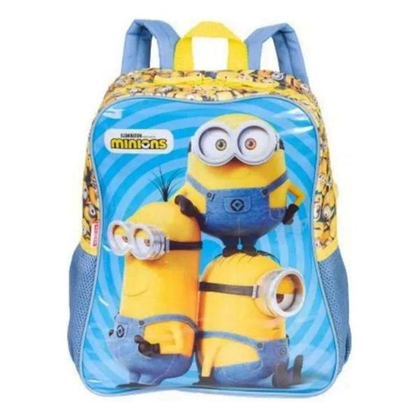 Imagem de Mochila Escolar Infantil Minions 06606900 Azul - Sestini