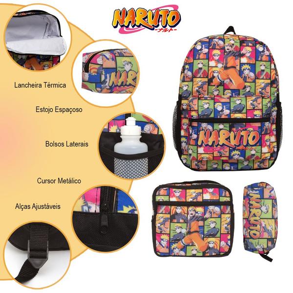 Imagem de Mochila Escolar Infantil Naruto Shippuden Costas Reforçada