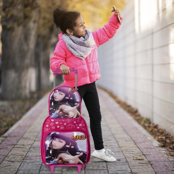 Imagem de Mochila Escolar Infantil Pequena Hinata Rodinha e Lancheira