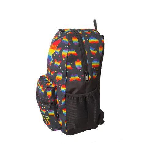 Imagem de Mochila Escolar Infantil Pop It Bolsa Grande Preta Costas