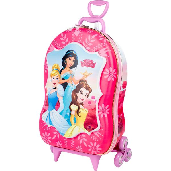 Imagem de Mochila Escolar Infantil Princesas Disney Cor Rosa - Maxtoy By Diplomata