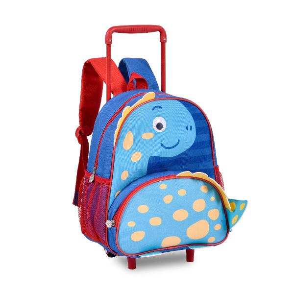 Imagem de Mochila Escolar Infantil Rodinhas E Costas Animais + Lancheira Térmica