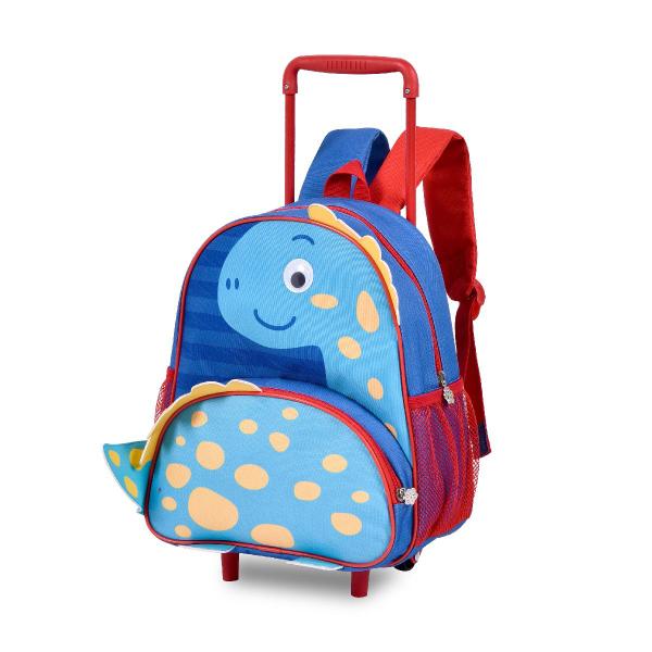 Imagem de Mochila Escolar Infantil Rodinhas E Costas Animais + Lancheira Térmica