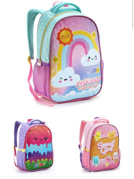 Imagem de Mochila Escolar Infantil Slime Sorvete Rainbow Seanite Menina Feminina