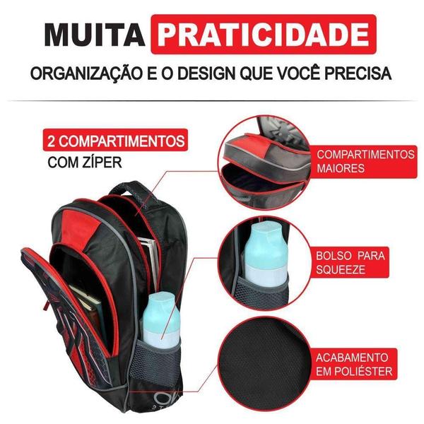 Imagem de Mochila Escolar Infantil Spider Poliester Santino Nlm8U