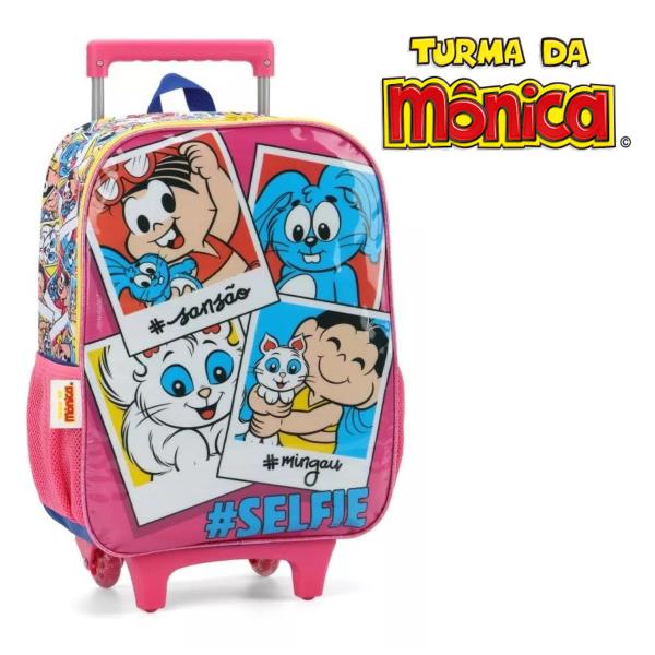 Imagem de Mochila Escolar Infantil Turma Da Mônica Com Rodinhas Luxcel