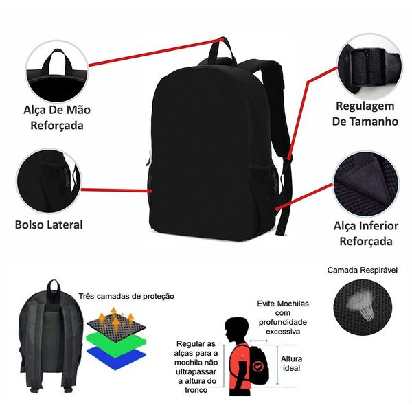 Imagem de Mochila Escolar Infanto Urso Moda Stree Wear Novidades 0365