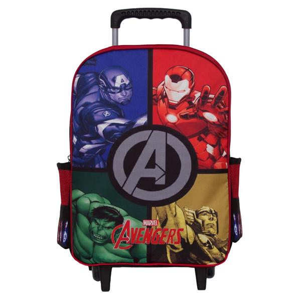 Imagem de Mochila Escolar Juvenil de Rodinhas Vingadores com Lancheira