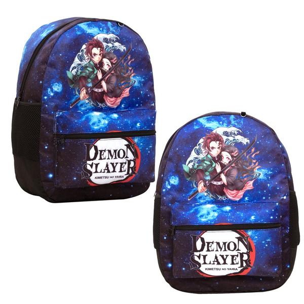 Imagem de Mochila Escolar Juvenil Demon Slayer Anime Costas Reforçada