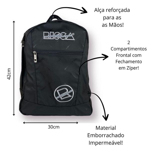 Imagem de Mochila Escolar Juvenil Emborrachada Risca 9078