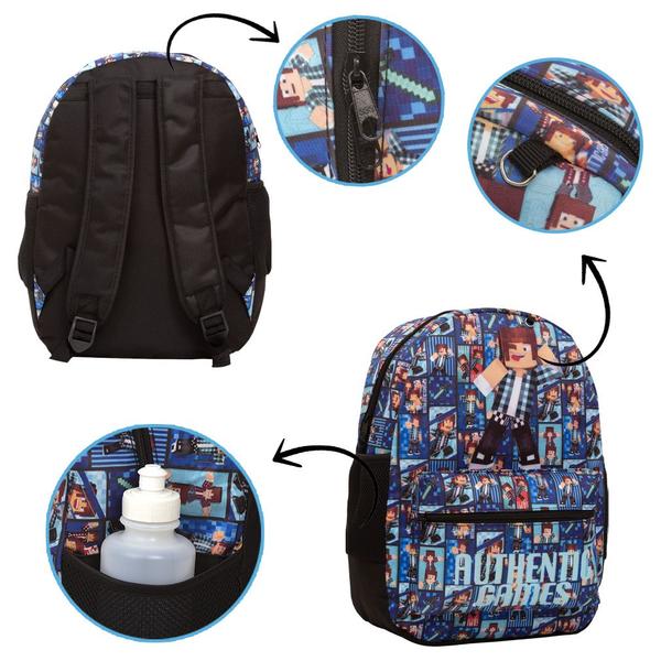 Imagem de Mochila Escolar Juvenil Estampa Authentic Games Resistente