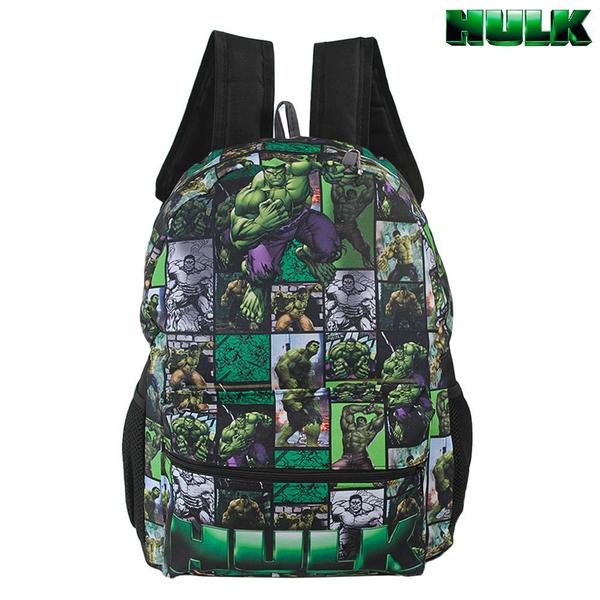 Mochila Escolar Juvenil Incrível Hulk Costa Lancheira+Estojo - TOYS 2U Imagem de Mochila Escolar Juvenil Incrível Hulk Costa Lancheira+Estojo