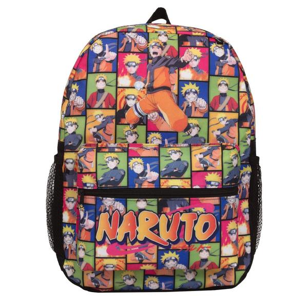 Imagem de Mochila Escolar Juvenil Menino Naruto Passeio Costas Aulas