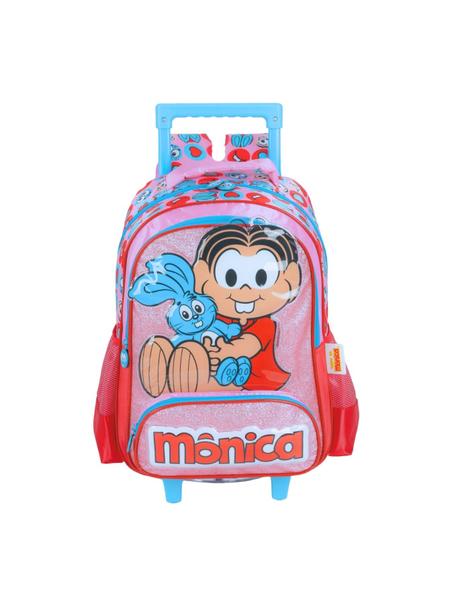 Imagem de Mochila Escolar Luxo Costas e Rodas Turma da Monica