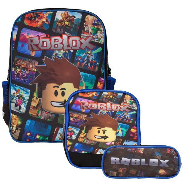 Imagem de Mochila Escolar Masculina Costa Roblox e Lancheira Infantil