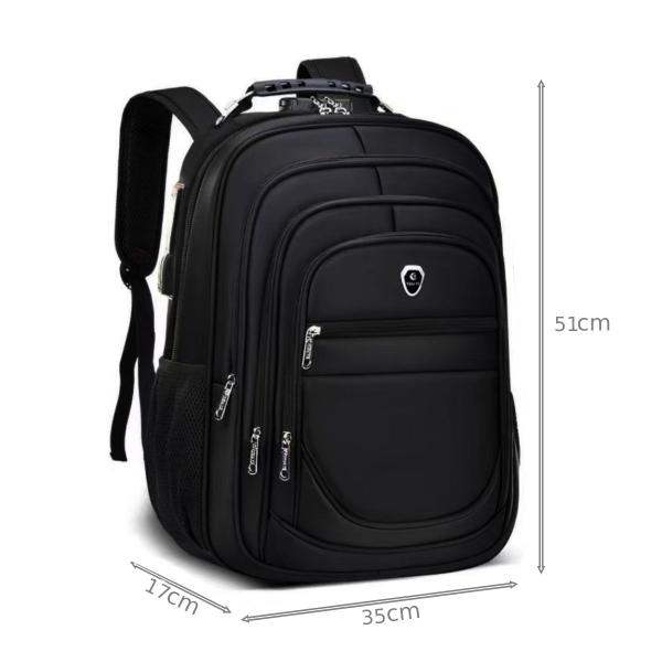 Imagem de Mochila Escolar Masculina Feminina Espaço para Notebook Trava com Senha Anti Furto Alça de Mão