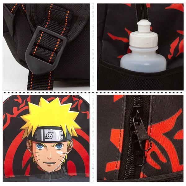 Imagem de Mochila Escolar Masculina Naruto Uzumaki Costas Cor Preta