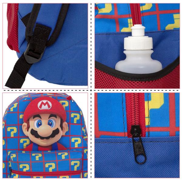 Imagem de Mochila Escolar Masculina Super Mario Passeio Viagem Casual