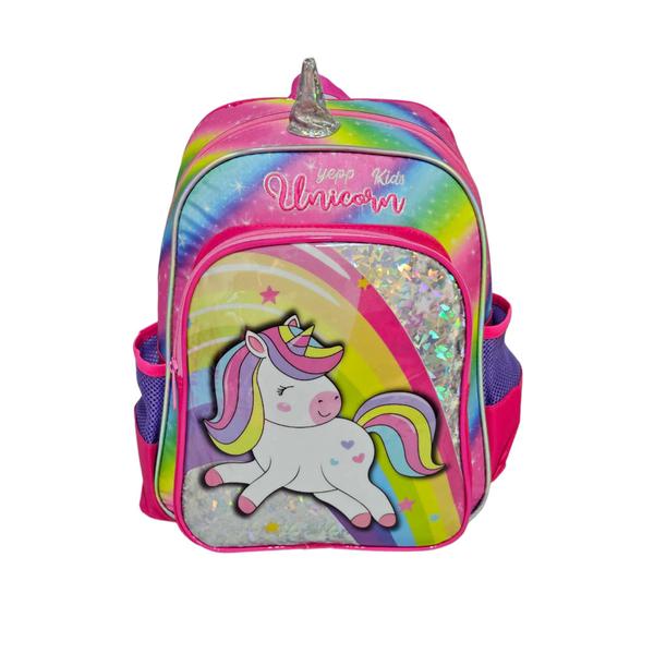 Imagem de Mochila Escolar Menina Infantil Unicornio Pequena Reforçada