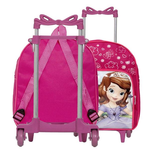 Imagem de Mochila Escolar Menina Rodinha Princesinha Sofia + Lancheira