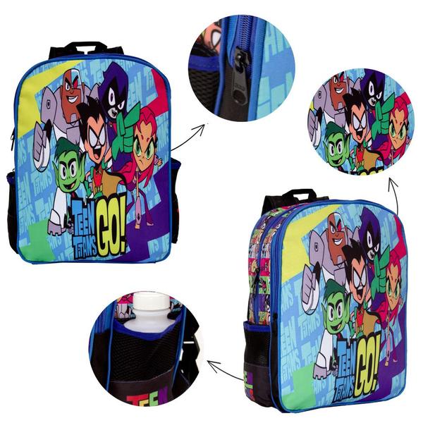 Imagem de Mochila Escolar Menino Infantil Jovens Titãs Passeio Toys 2U