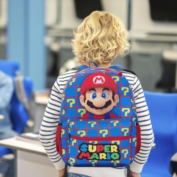 Imagem de Mochila Escolar Menino Super Mario Costas Passeio Tam G