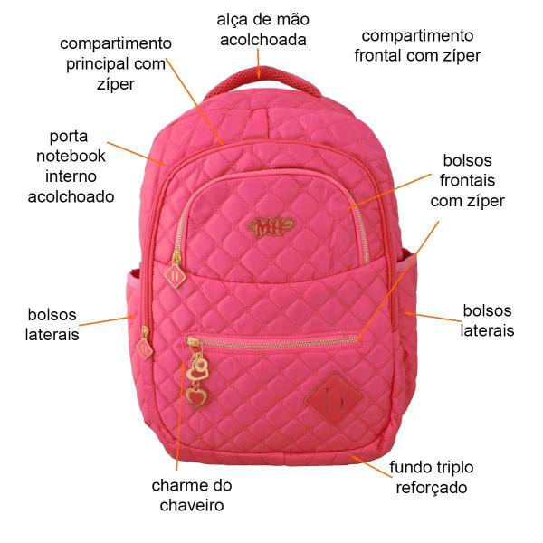 Imagem de Mochila Escolar Michele Hobbs Notebook Mh3172 47x33x20cm