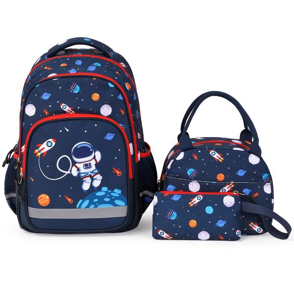 Imagem de Mochila escolar Moonmo Kids Bookbag com lancheira e estojo para lápis