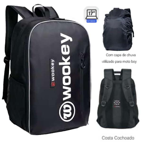 Imagem de Mochila Escolar Notebook 17 Com Capa Chuva Motoboy WU59